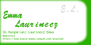 emma laurinecz business card